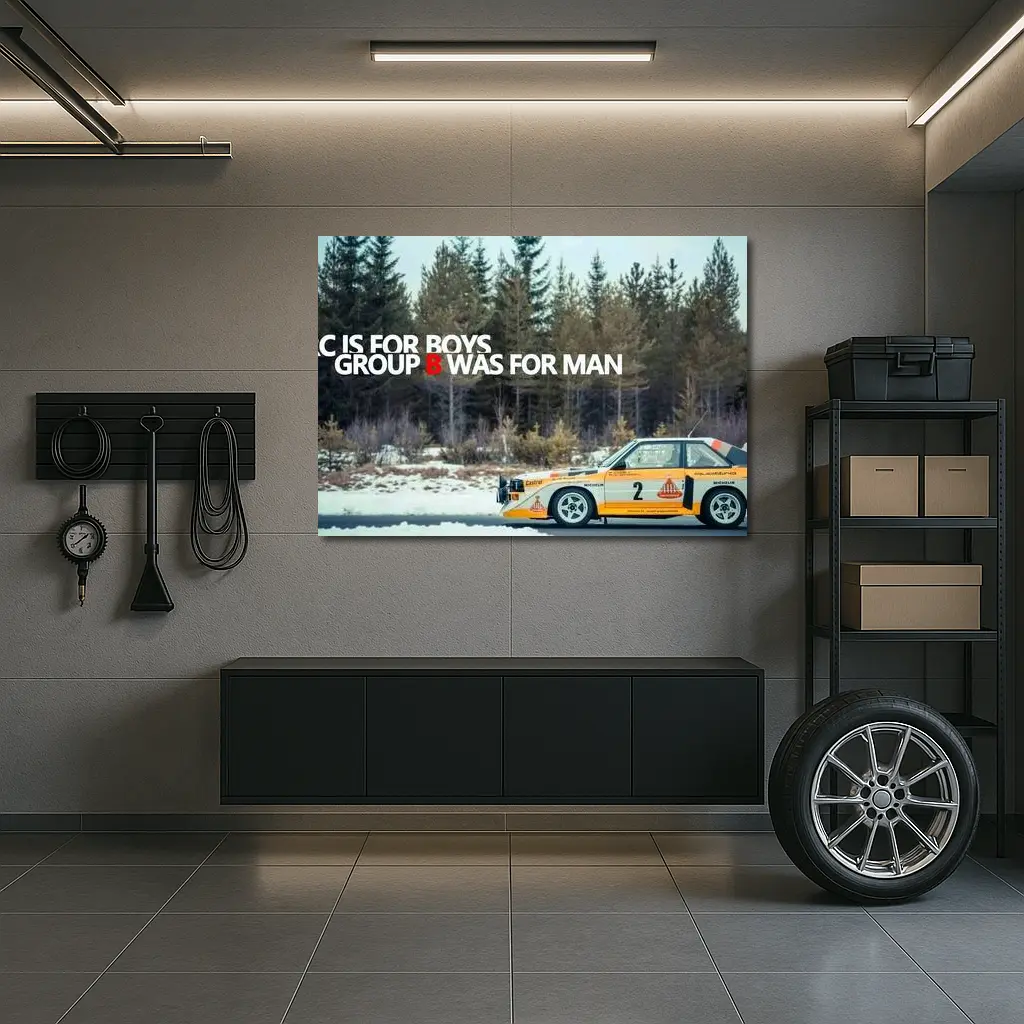 Audi Quattro Group B Rally Winter Forest – Wall Art