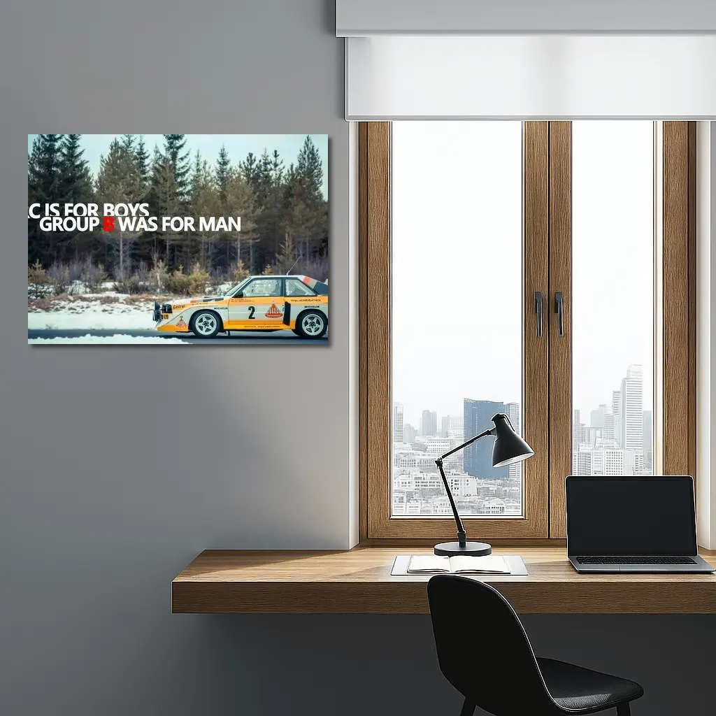 Audi Quattro Group B Rally Winter Forest – Wall Art