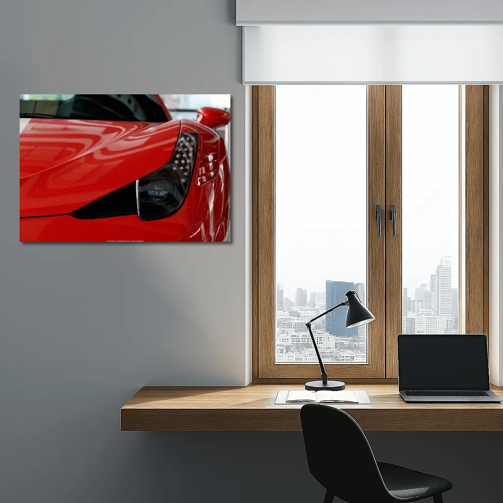 Ferrari 458 Italia Red Tail Light Close Up – Wall Art