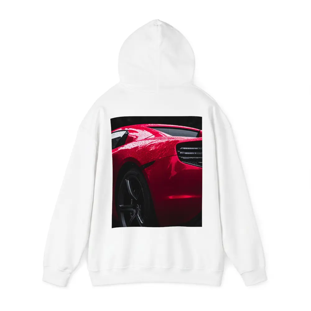 Red McLaren 650S Wet Dark Background – Hoodies