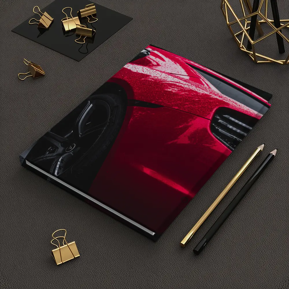 Red McLaren 650S Wet Dark Background – Notebooks