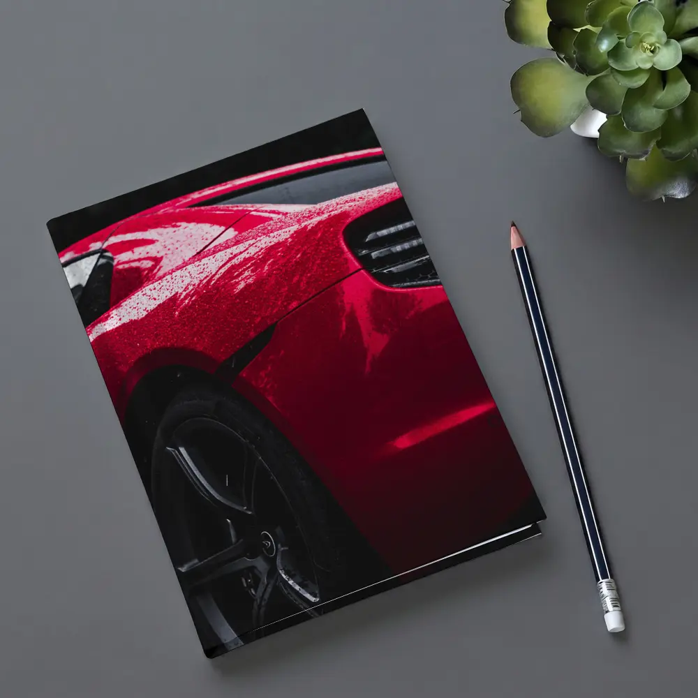 Red McLaren 650S Wet Dark Background – Notebooks