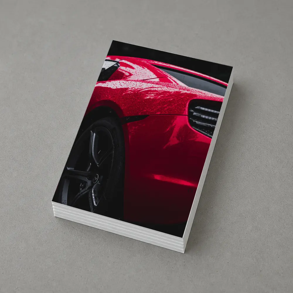 Red McLaren 650S Wet Dark Background – Postcards