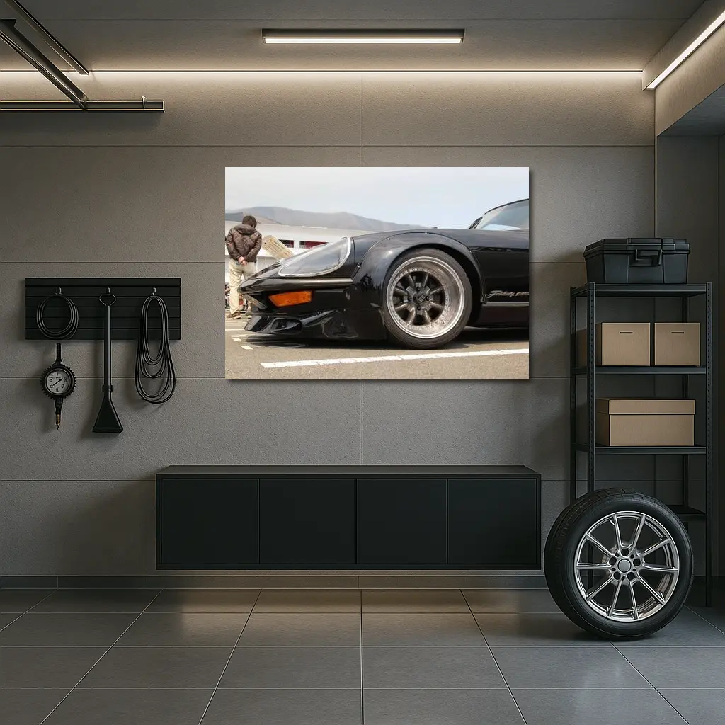 Pantera Black Sports Car Paddock Close Up – Wall Art