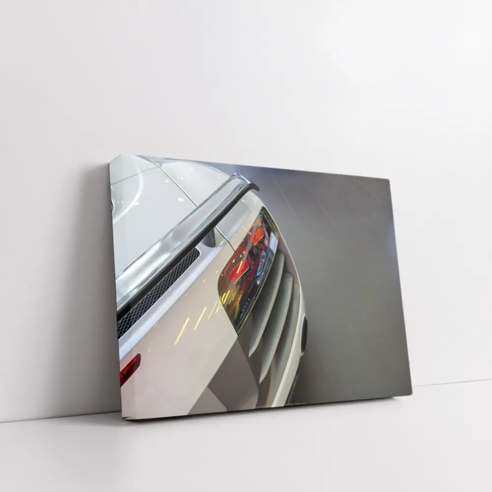 Lamborghini Gallardo White Rear Detail Showroom – Wall Art