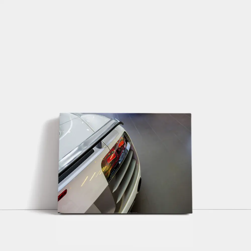 Lamborghini Gallardo White Rear Detail Showroom – Wall Art