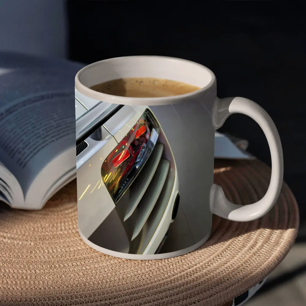 Lamborghini Gallardo White Rear Detail Showroom – Mugs