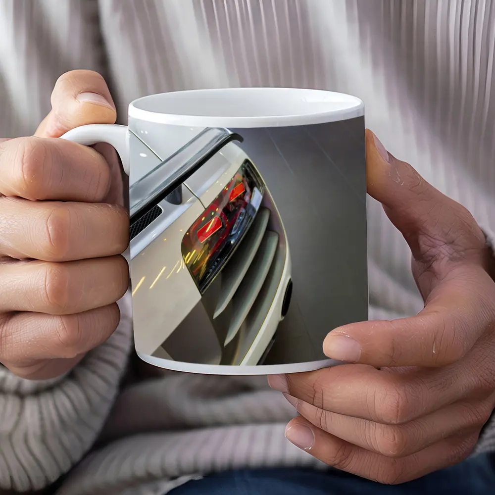 Lamborghini Gallardo White Rear Detail Showroom – Mugs
