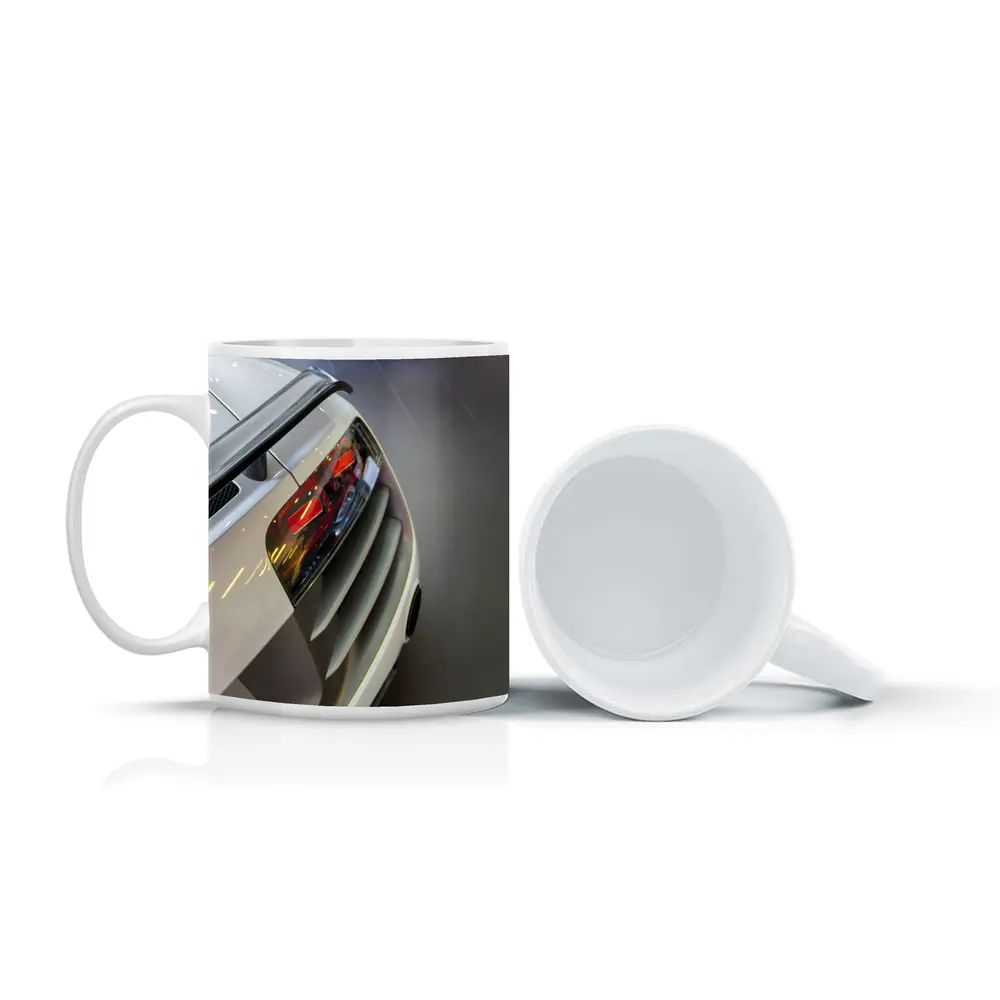 Lamborghini Gallardo White Rear Detail Showroom – Mugs