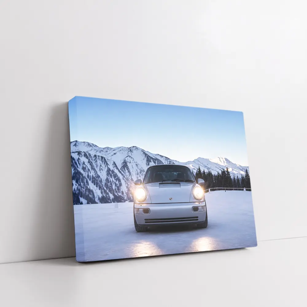 Porsche 911 Carrera RS Snowy Mountain Setting – Wall Art
