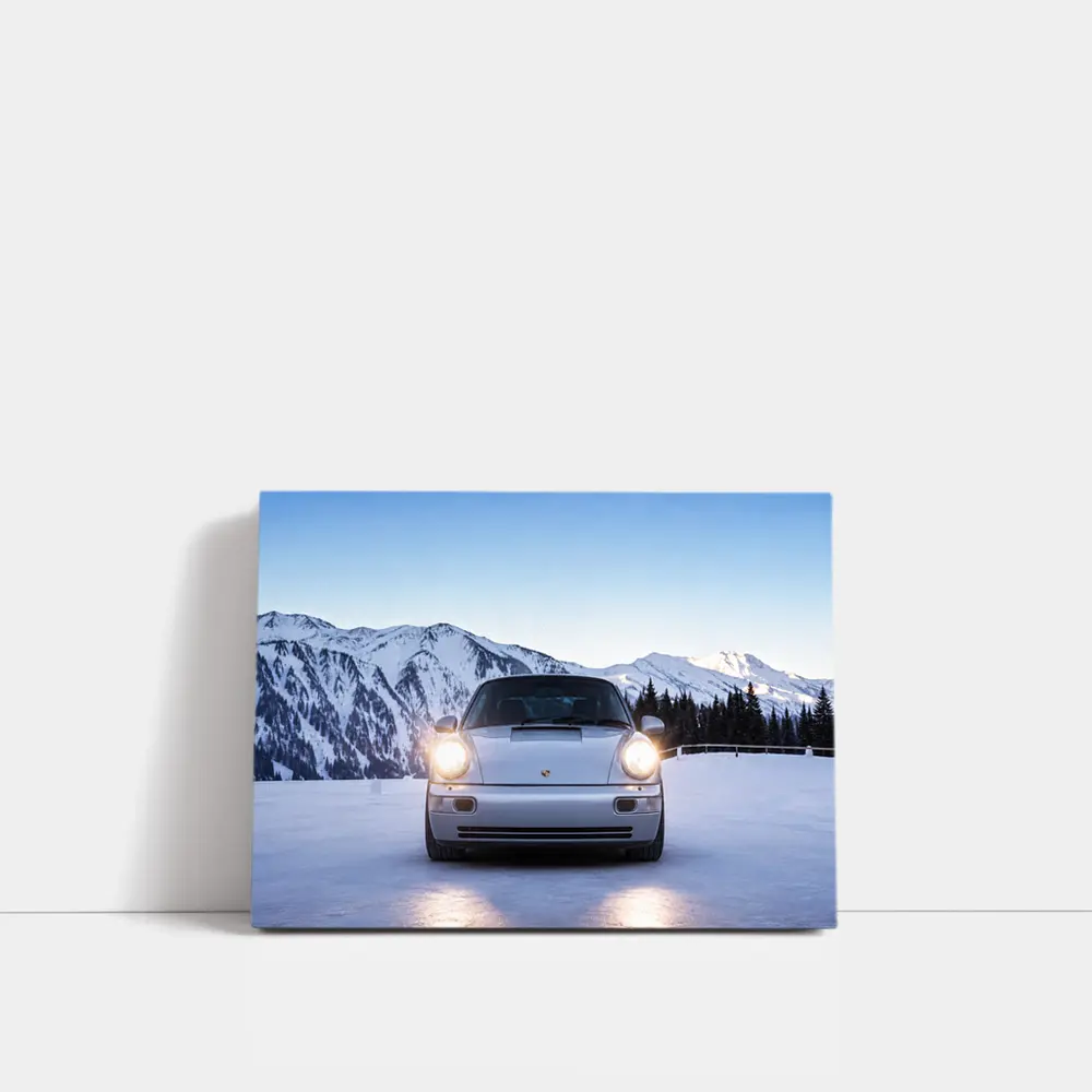 Porsche 911 Carrera RS Snowy Mountain Setting – Wall Art