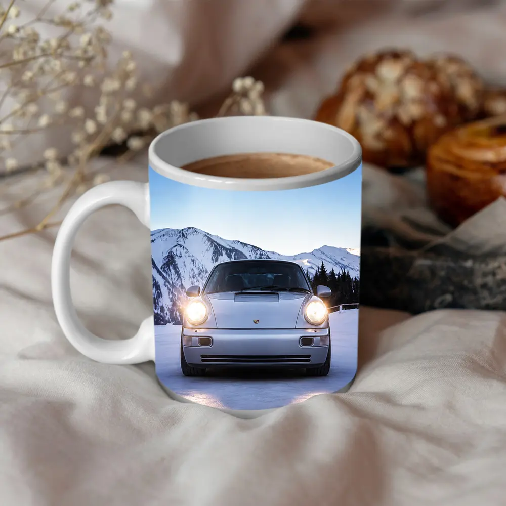 Porsche 911 Carrera RS Snowy Mountain Setting – Mugs