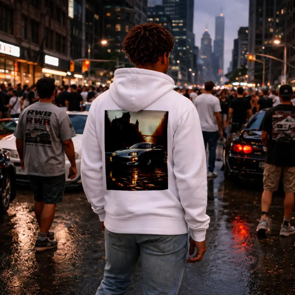 Toyota Supra MK IV Castle Sunset Scene – Hoodies