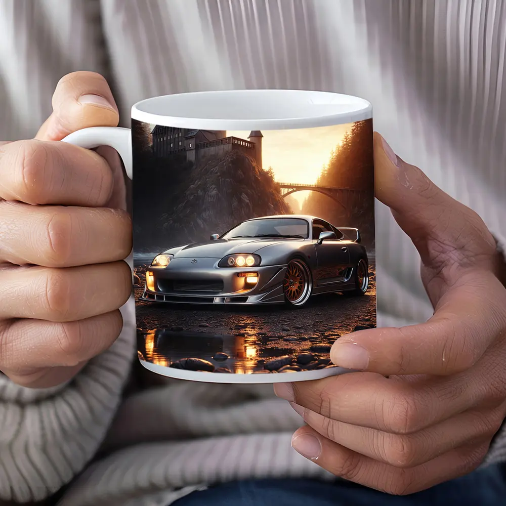 Toyota Supra MK IV Castle Sunset Scene – Mugs