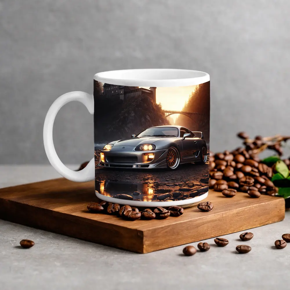 Toyota Supra MK IV Castle Sunset Scene – Mugs