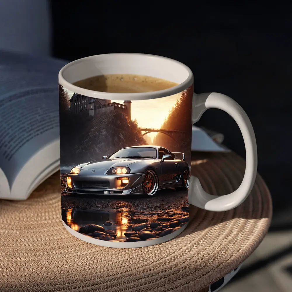 Toyota Supra MK IV Castle Sunset Scene – Mugs