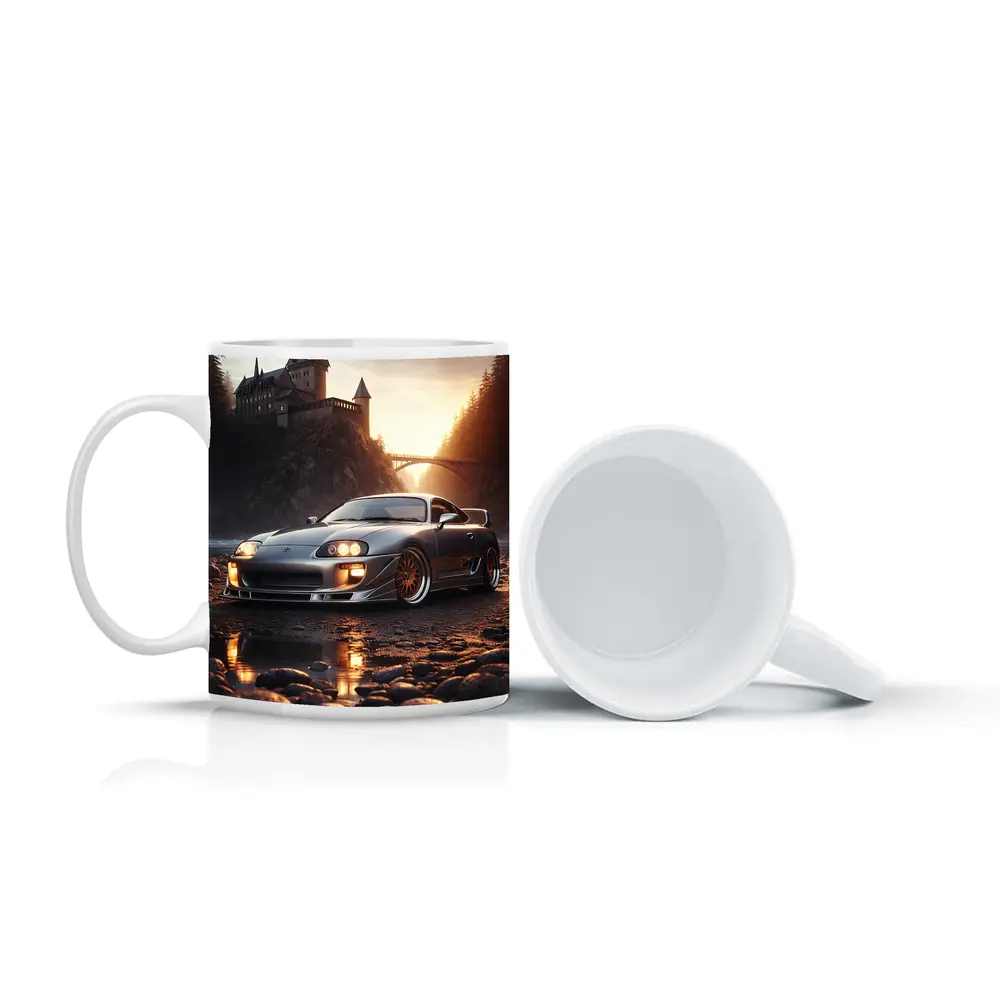 Toyota Supra MK IV Castle Sunset Scene – Mugs