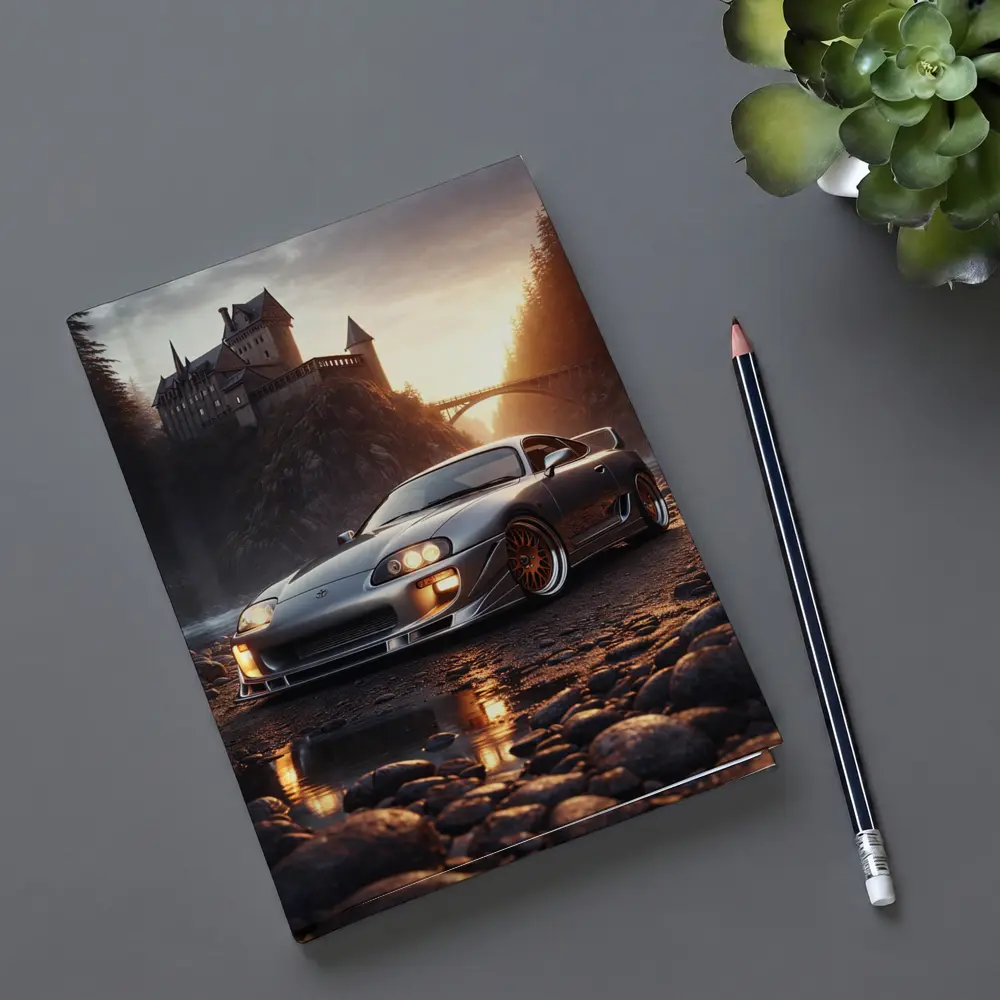 Toyota Supra MK IV Castle Sunset Scene – Notebooks