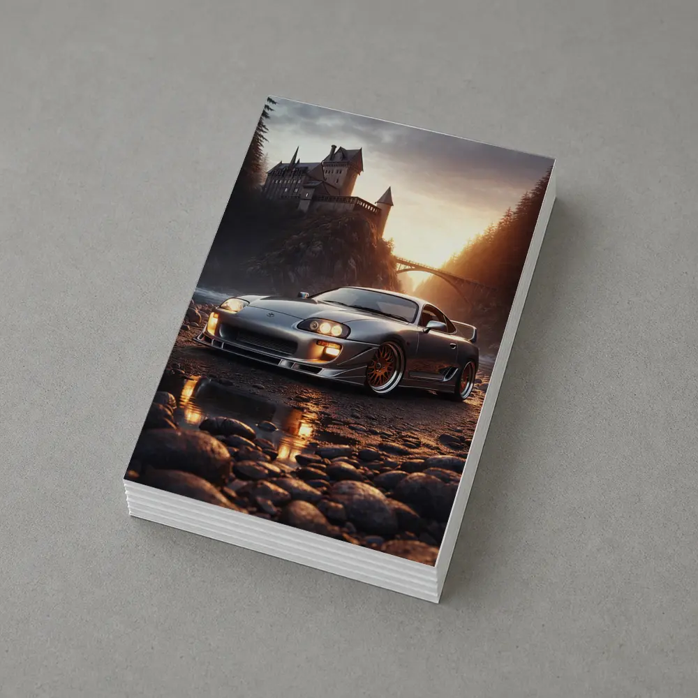 Toyota Supra MK IV Castle Sunset Scene – Postcards