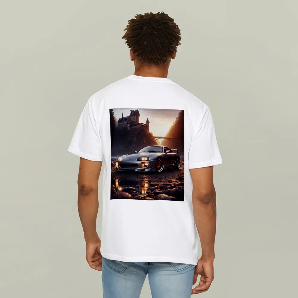Toyota Supra MK IV Castle Sunset Scene – T-Shirts