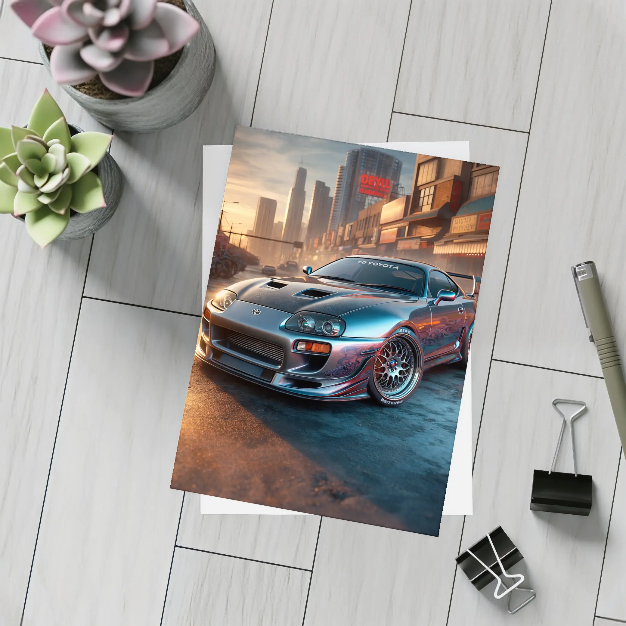 Toyota Supra MK IV Urban City Street – Postcards