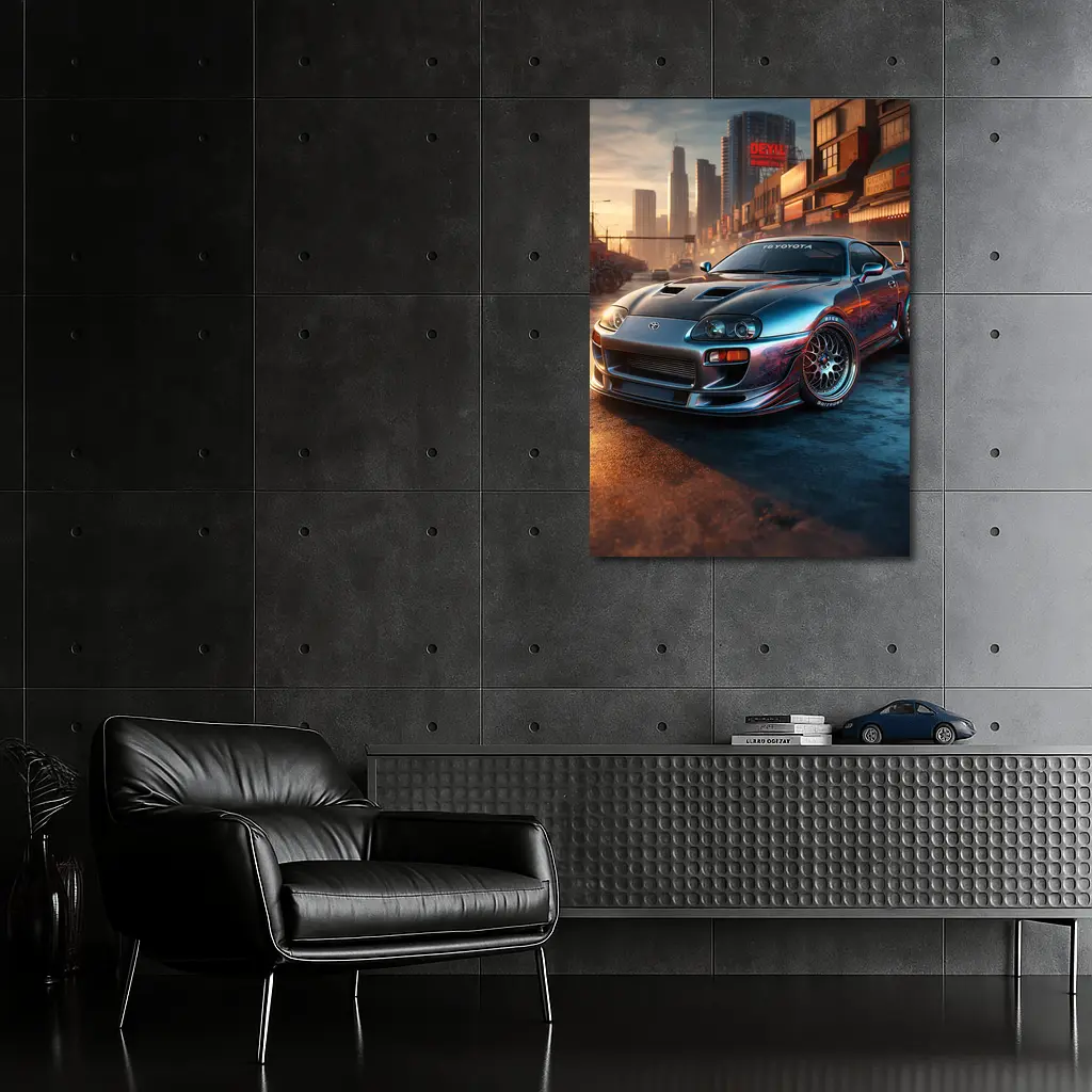 Toyota Supra MK IV Urban City Street – Wall Art