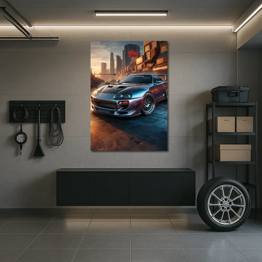 Toyota Supra MK IV Urban City Street – Wall Art
