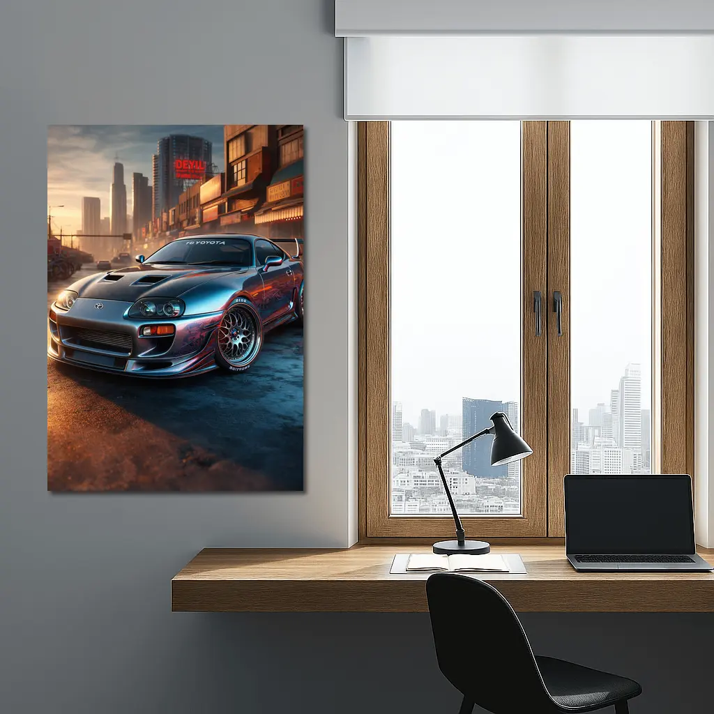 Toyota Supra MK IV Urban City Street – Wall Art