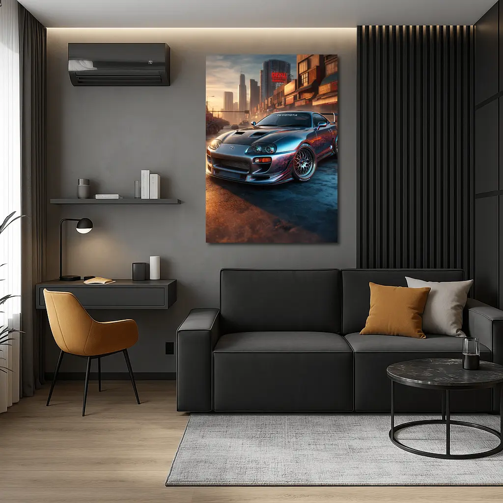 Toyota Supra MK IV Urban City Street – Wall Art