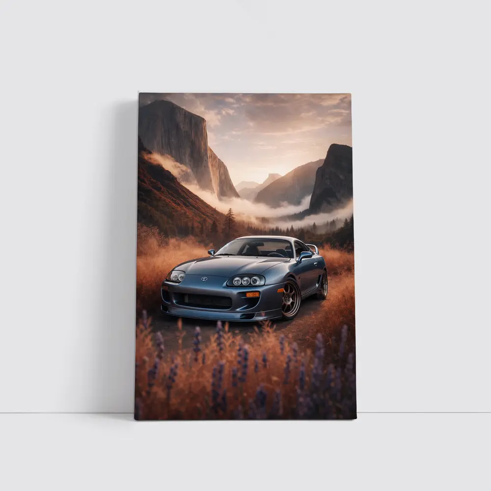Toyota Supra MK IV Mountain Valley Scene – Wall Art