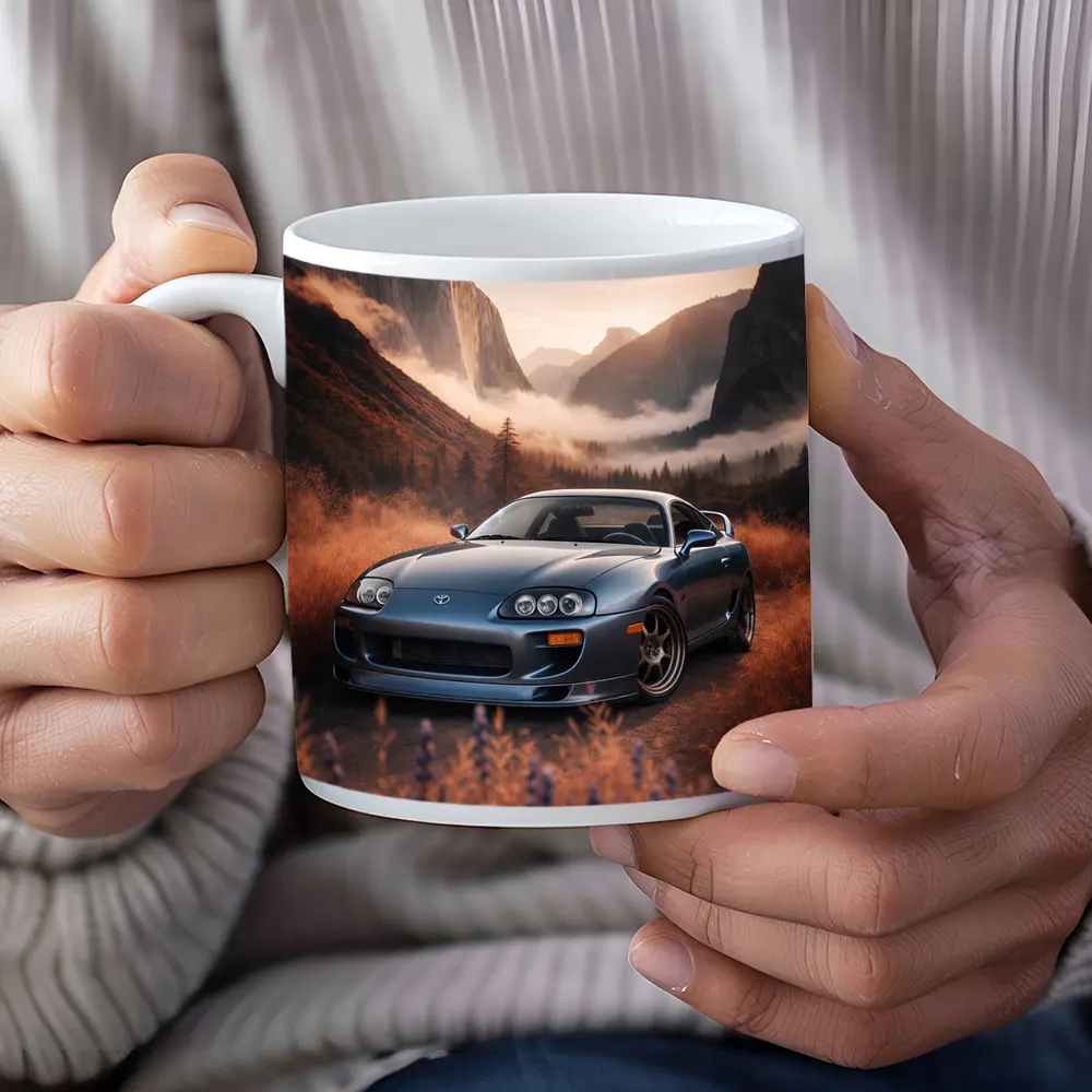Toyota Supra MK IV Mountain Valley Scene – Mugs