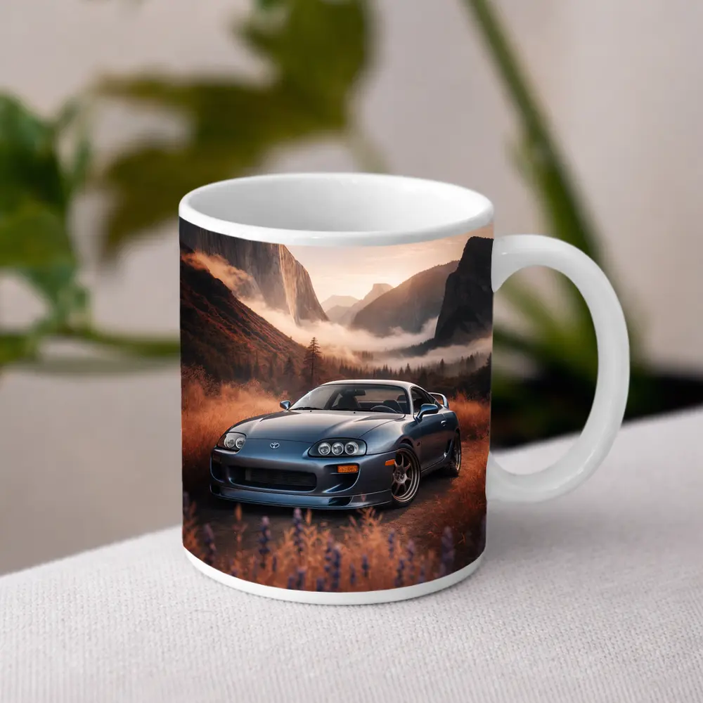 Toyota Supra MK IV Mountain Valley Scene – Mugs