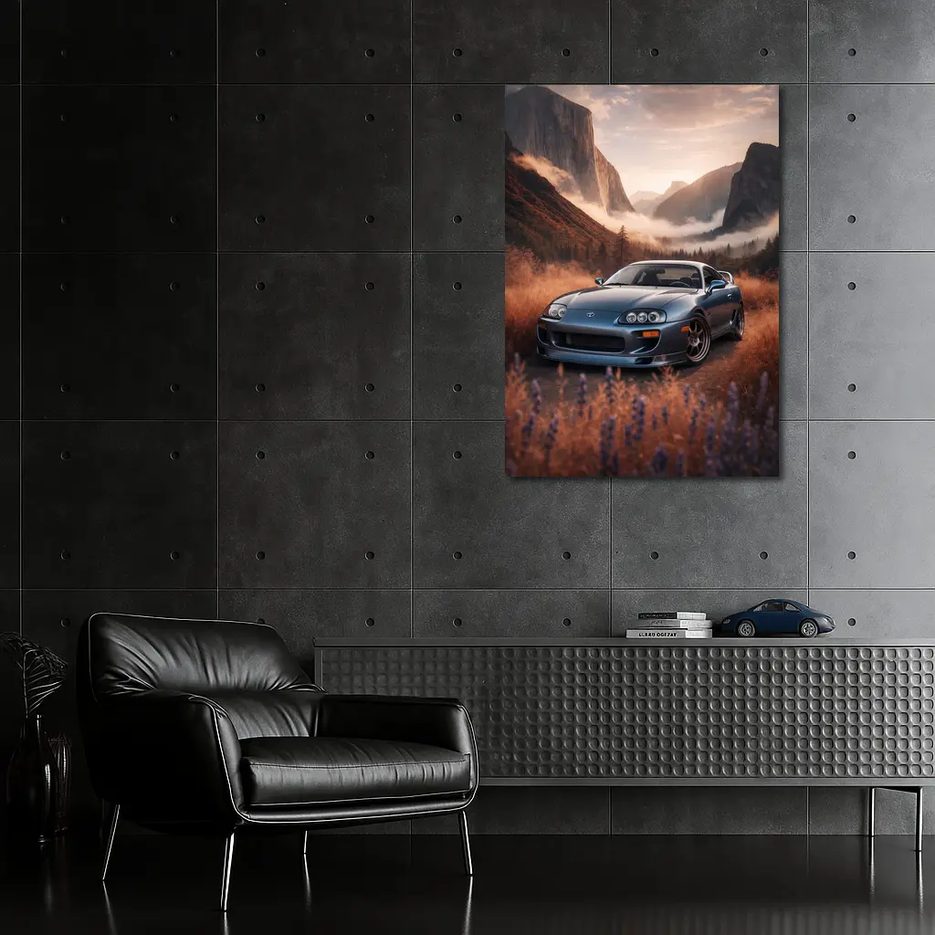 Toyota Supra MK IV Mountain Valley Scene – Wall Art