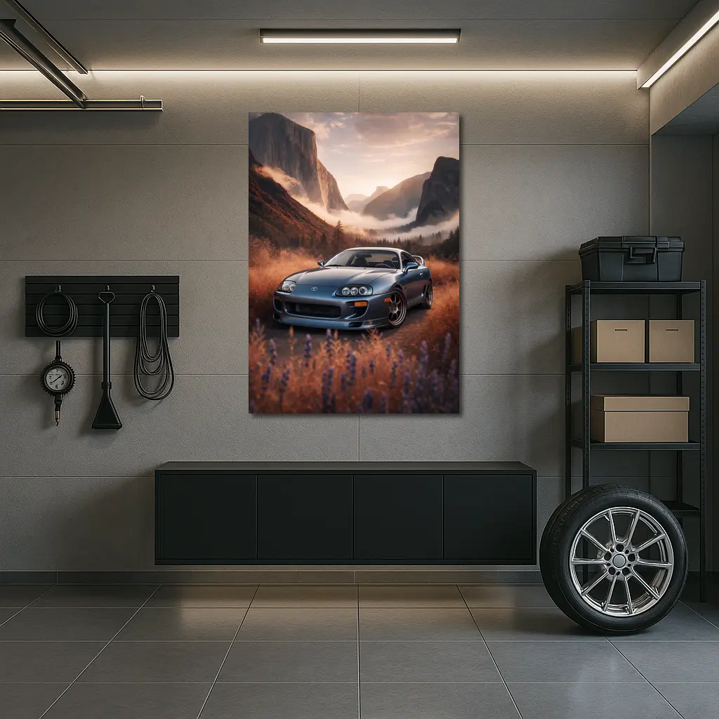 Toyota Supra MK IV Mountain Valley Scene – Wall Art