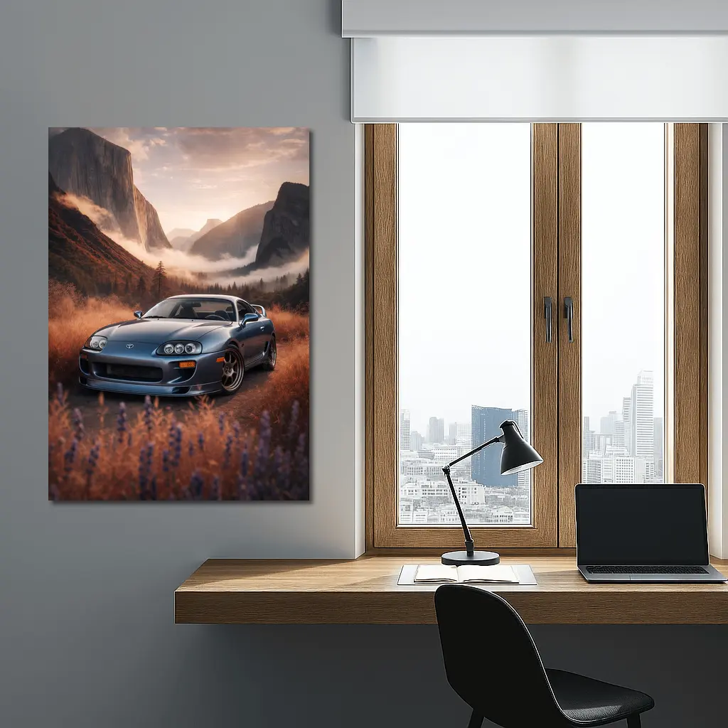 Toyota Supra MK IV Mountain Valley Scene – Wall Art