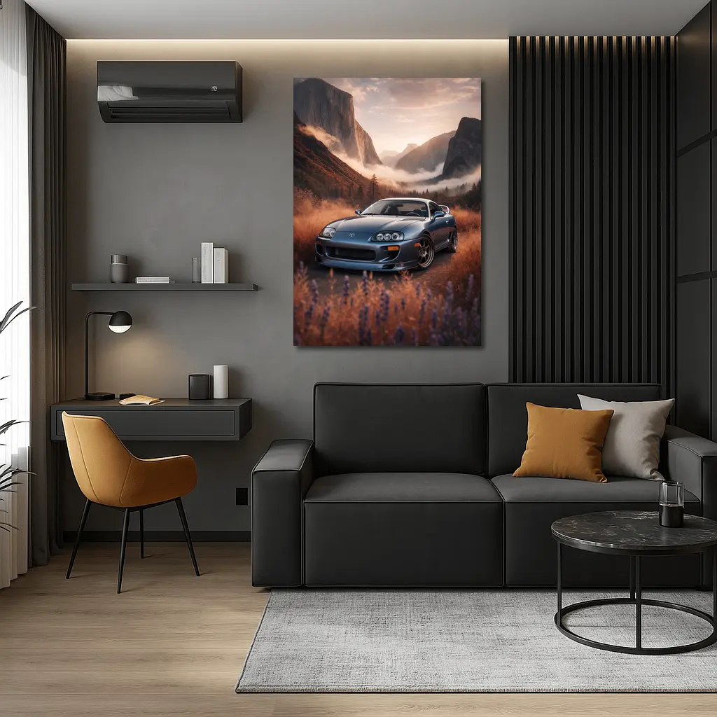 Toyota Supra MK IV Mountain Valley Scene – Wall Art