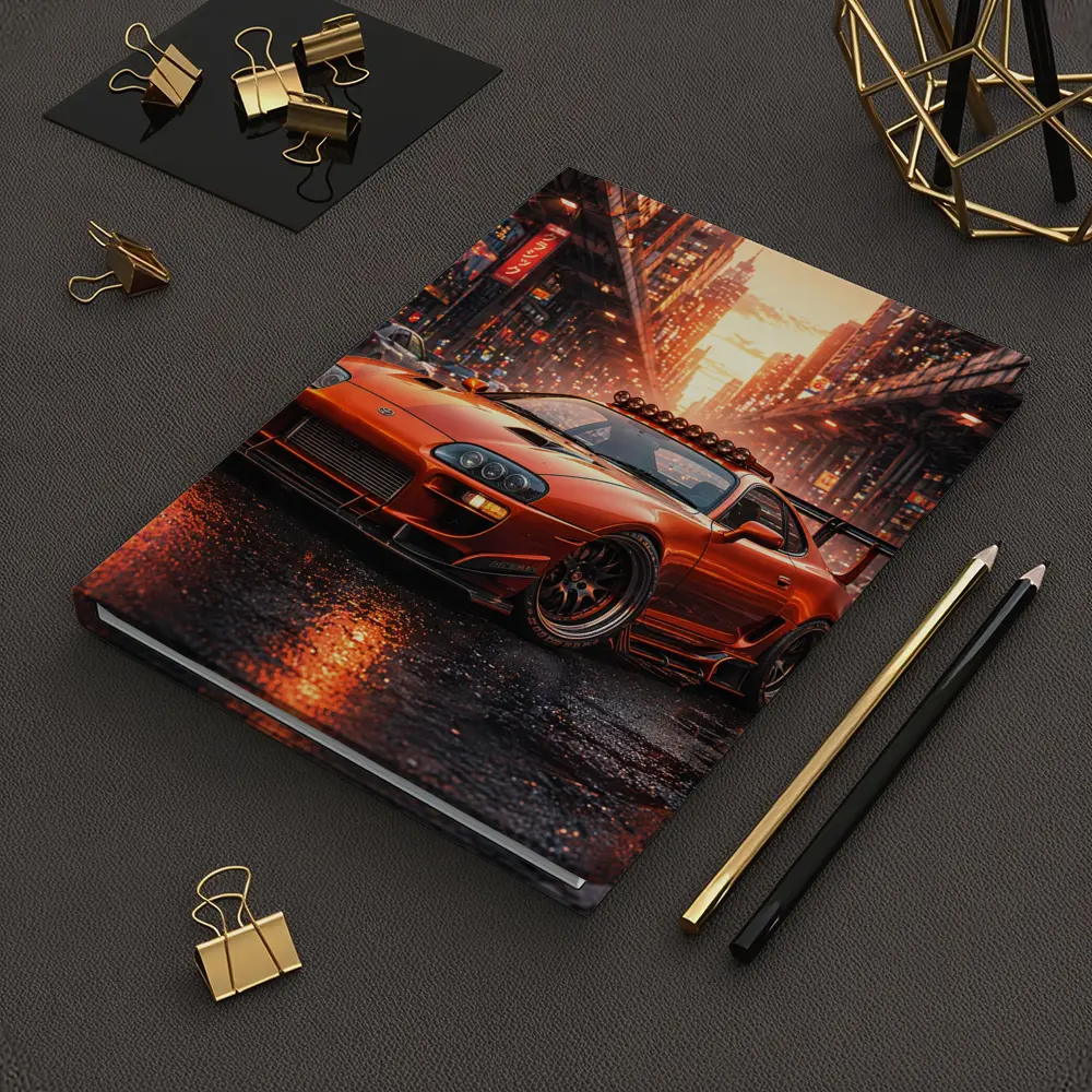 Toyota Supra Orange JDM City Sunset Street – Notebooks