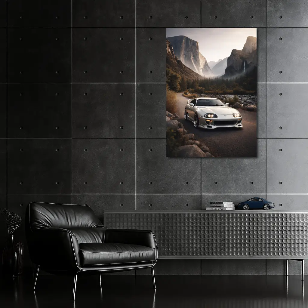 Toyota Supra MK IV Mountain Valley Road – Wall Art