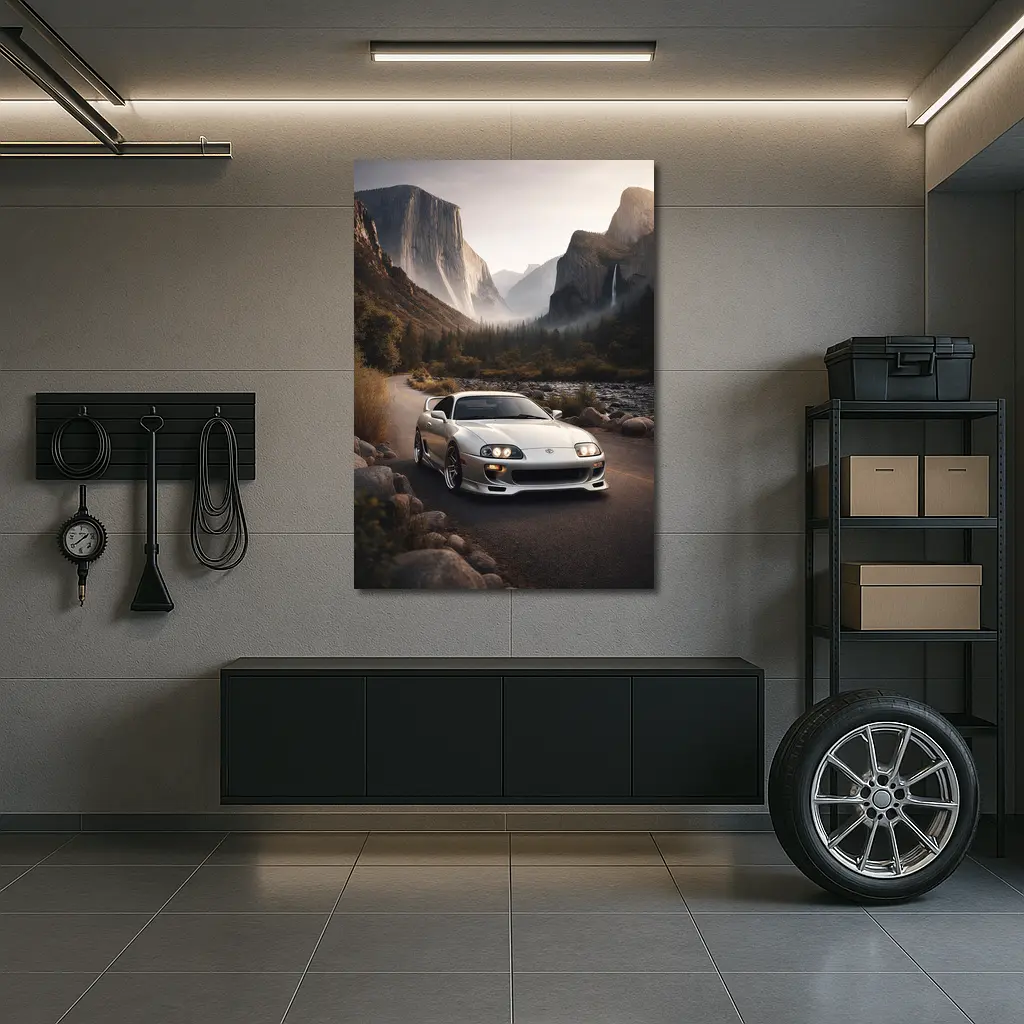 Toyota Supra MK IV Mountain Valley Road – Wall Art