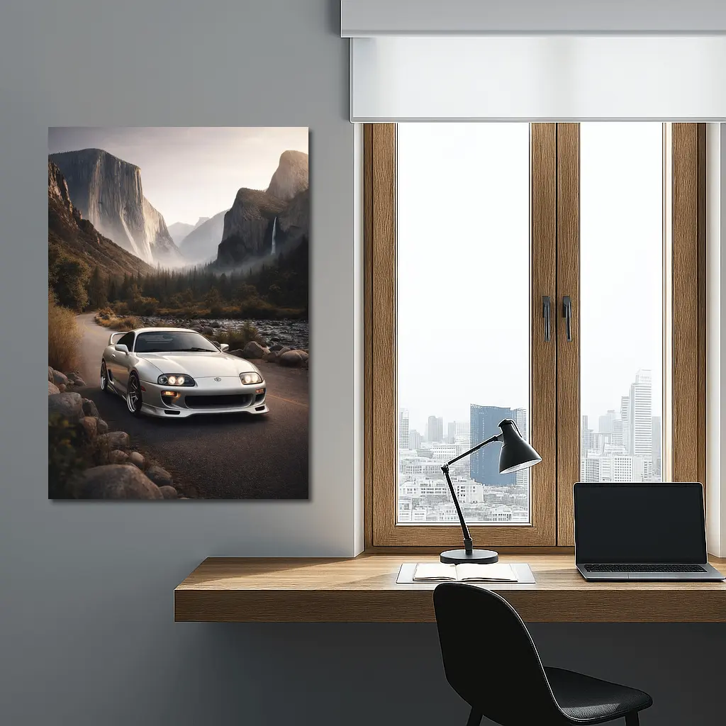 Toyota Supra MK IV Mountain Valley Road – Wall Art