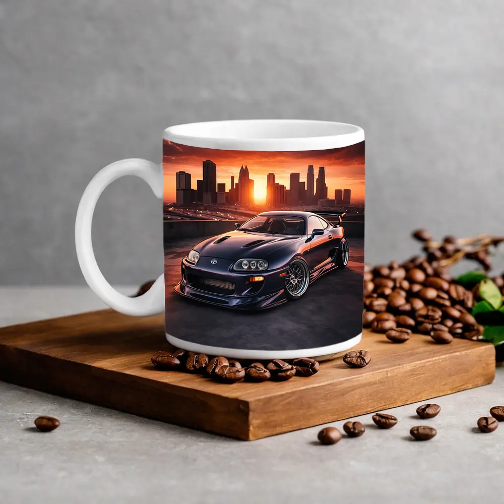 Toyota Supra MK IV City Sunset – Mugs