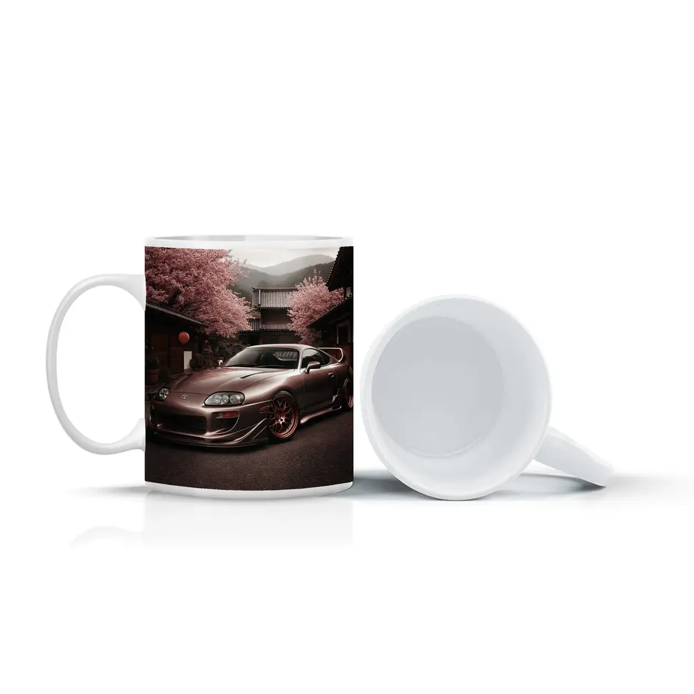 Toyota Supra Cherry Blossom Japanese Courtyard – Mugs