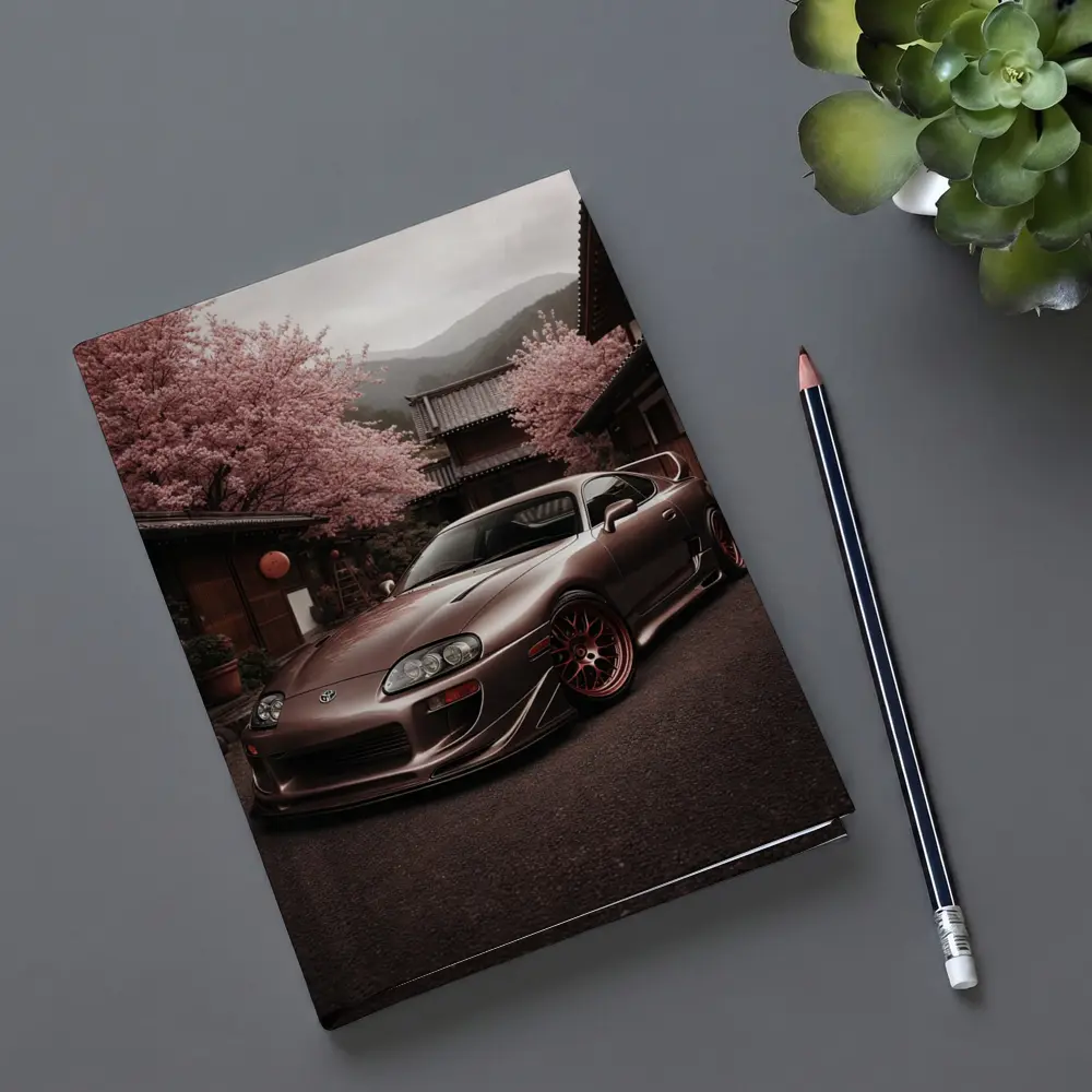 Toyota Supra Cherry Blossom Japanese Courtyard – Notebooks