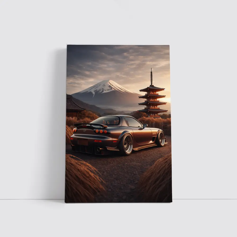 Mazda RX7 Mount Fuji Japan Pagoda – Wall Art