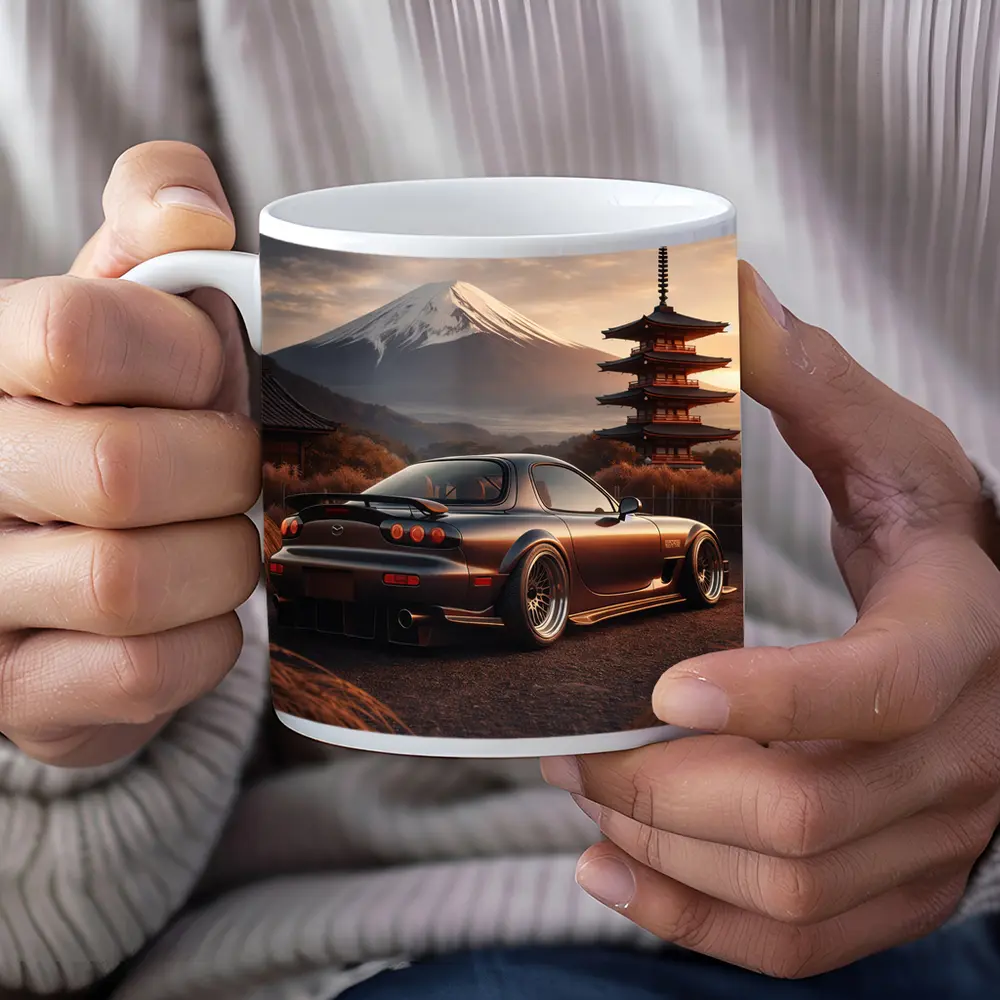 Mazda RX7 Mount Fuji Japan Pagoda – Mugs