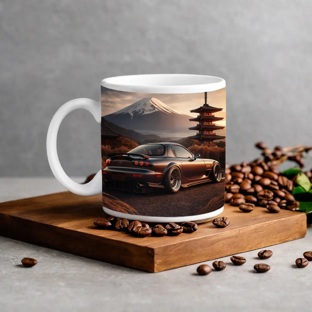 Mazda RX7 Mount Fuji Japan Pagoda – Mugs