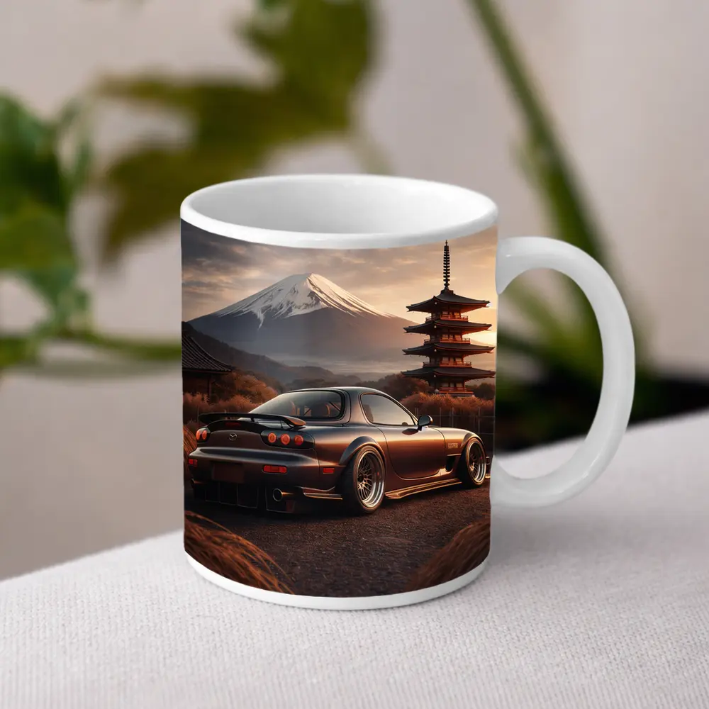 Mazda RX7 Mount Fuji Japan Pagoda – Mugs