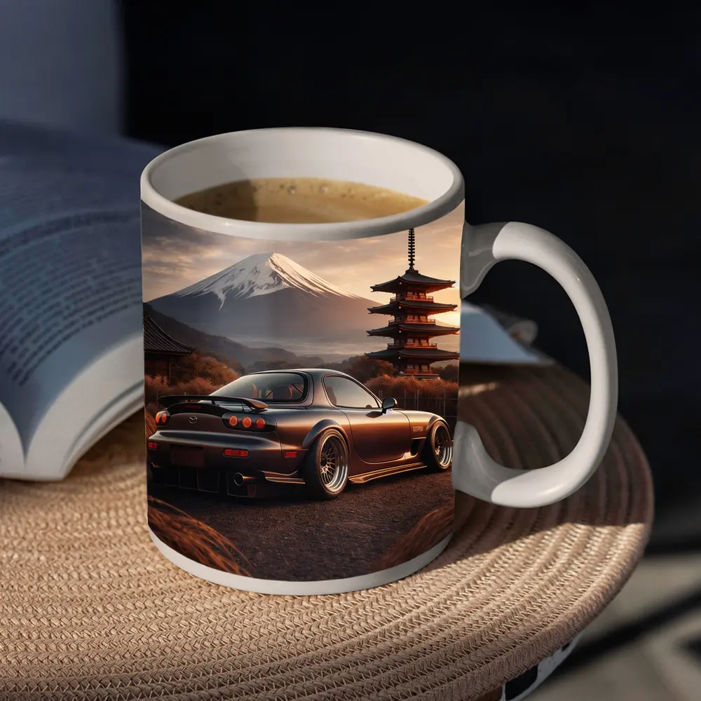 Mazda RX7 Mount Fuji Japan Pagoda – Mugs