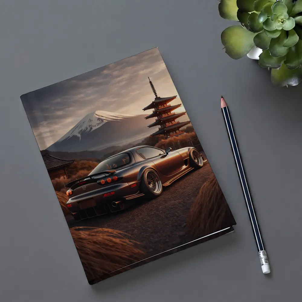 Mazda RX7 Mount Fuji Japan Pagoda – Notebooks