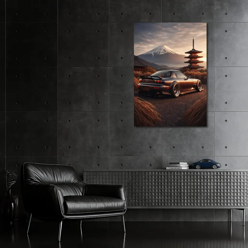 Mazda RX7 Mount Fuji Japan Pagoda – Wall Art